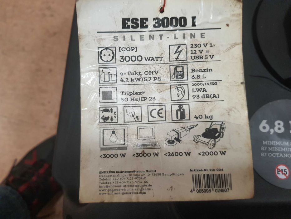 Agregat inwerterowy ENDRESS ESE 3000i SILENT Line