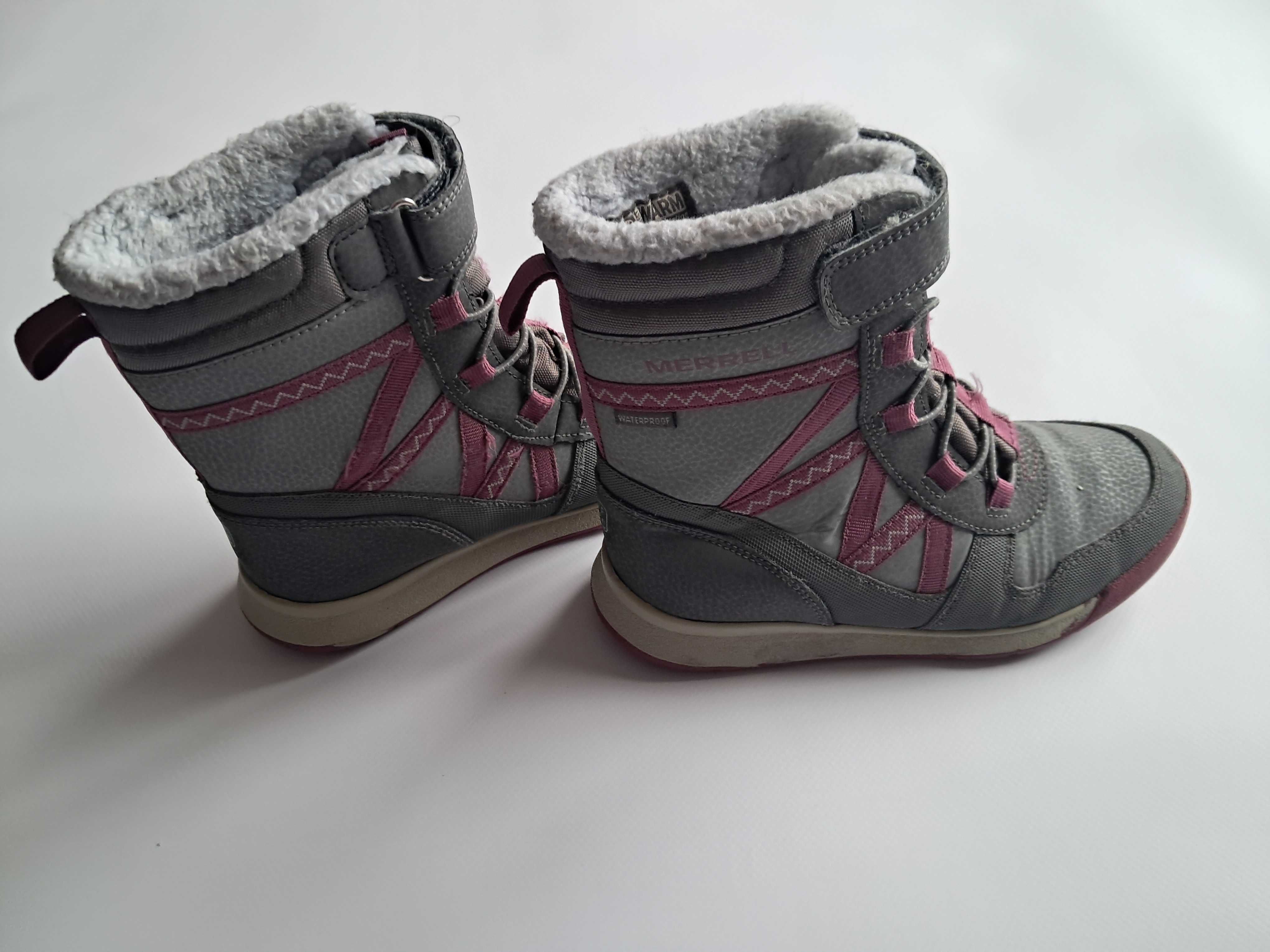 Демисезонные трекинговые ботинки на девочку Merrell Snow crush 2.0