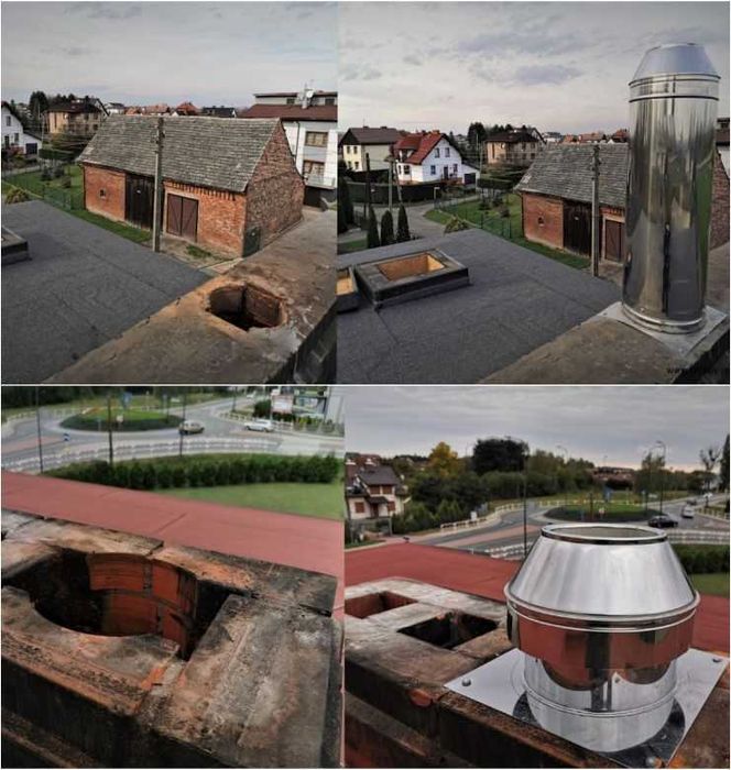 Naprawa komina frezowanie wkłady do komina rozwiert ceramika blacha