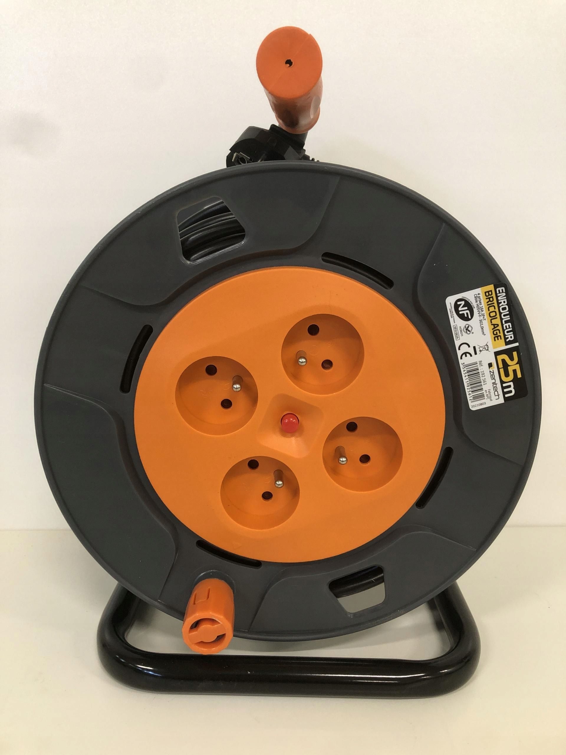 Zenitech 192561 Przedłużacz Bębnowy 25 M 4 Gniazda 1Mm2