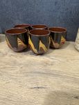 Kubeczki ceramiczne  szkliwione PRL