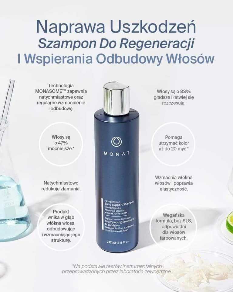 Monat Bond Damage Repair Szampon Do Regeneracji I Wspierania Odbudowy