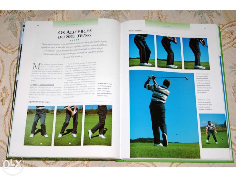 Novo a estrear. livro de capa dura “técnicas de golfe” (tamanho a4)