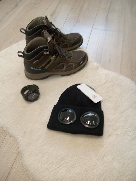 Czapka zimowa C.P Company czarna z goglami unisex