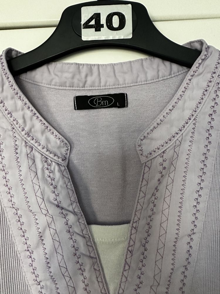Bluzka oversize liliowa rozmiar L vintage