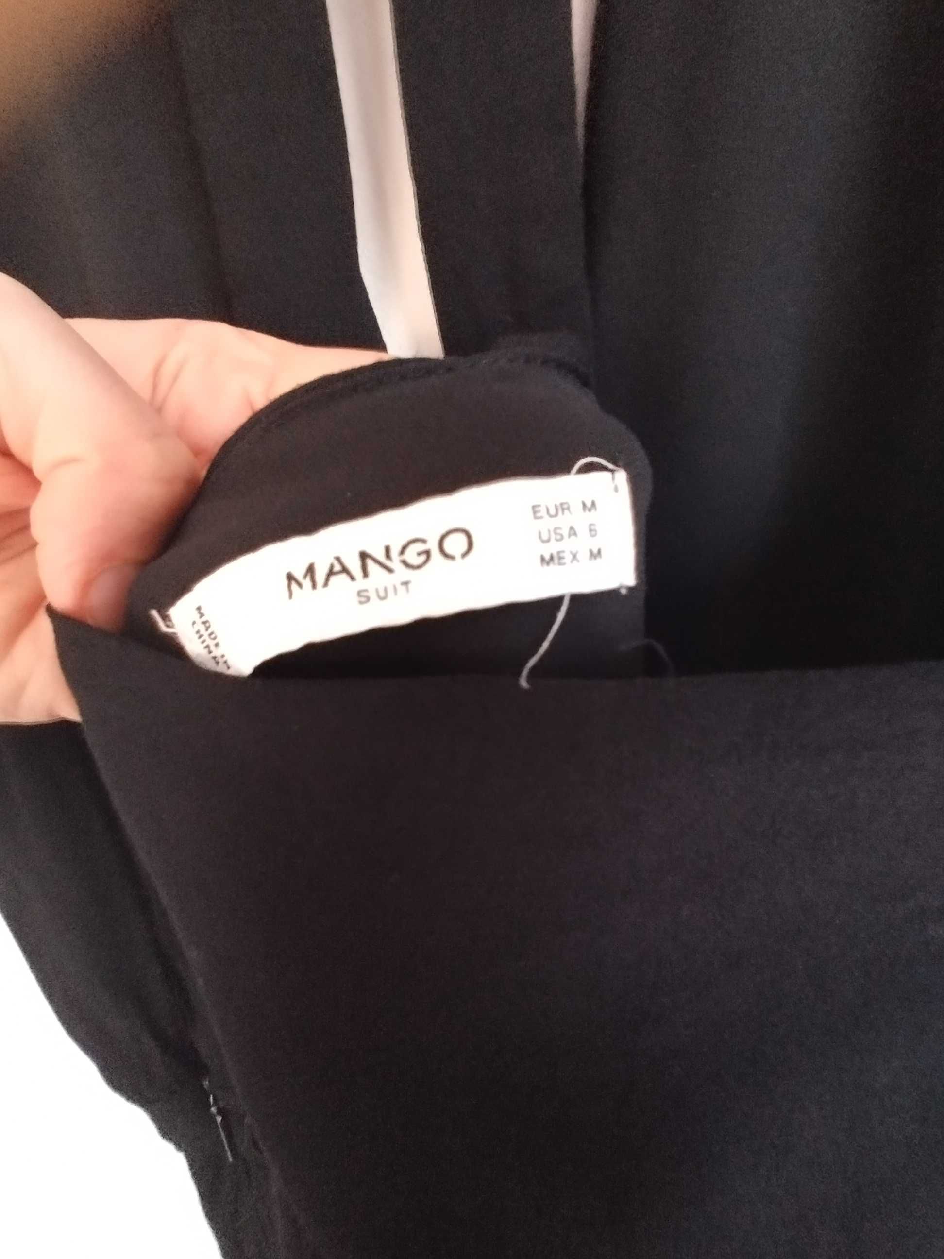 Czarna sukienka wiązana na szyi, Mango, r. M