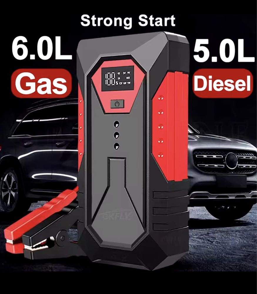 Автомобільний стартер Бустер 18000mAh пусковий ток 2000A