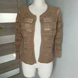 Ażurowy sweter Atmosphere r. 42 cappuccino brąz casual elegancki