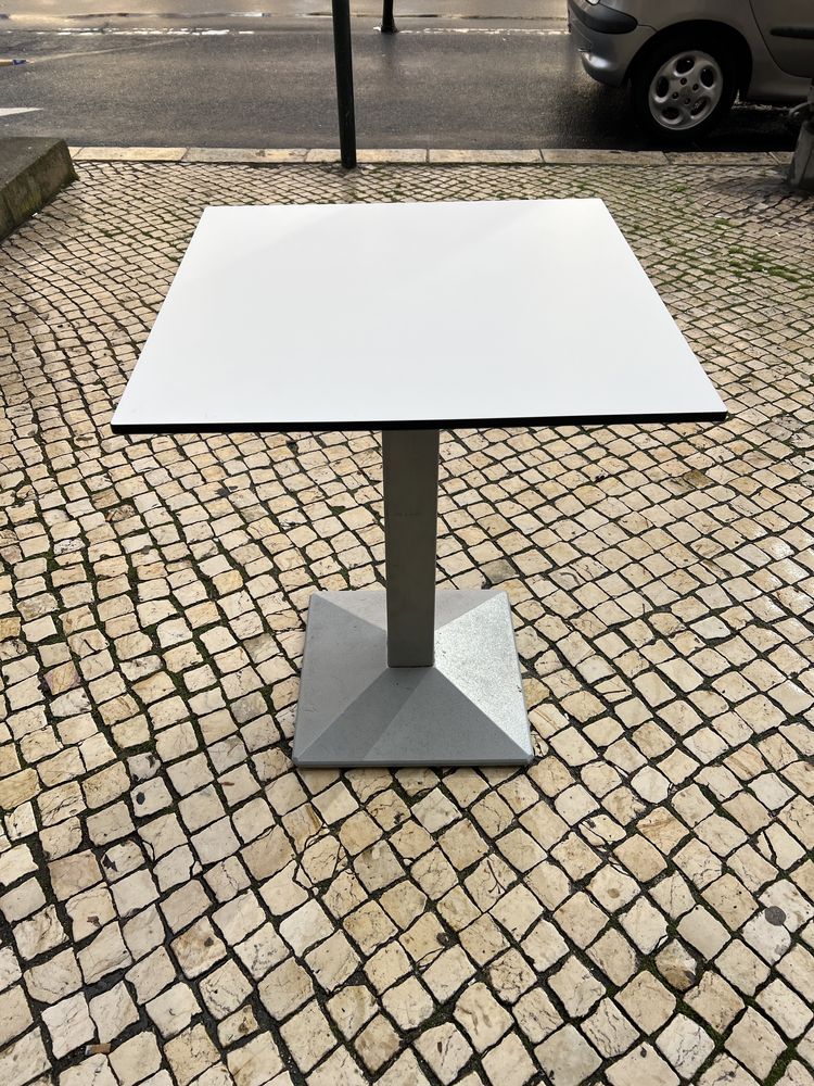 Mesa de jantar branco 60x60 8 peças