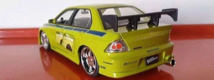 Mitsubishi evo fast & furious escala 1:24