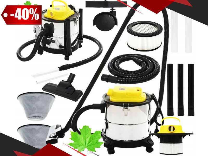 Nowy Odkurzacz Przemysłowy Z Separatorem Popiołu Mocny 1200W | GRATIS