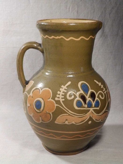 СТАРИННЫЕ кувшин куманец графин Старая ОПОШНЯ Керамика Майолика СССР