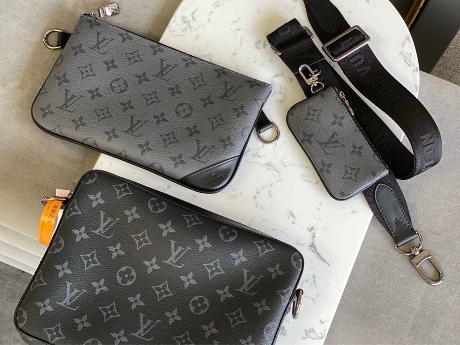 Сумка мужская Louis Vuitton trio чоловіча повний комплект бутика Тріо