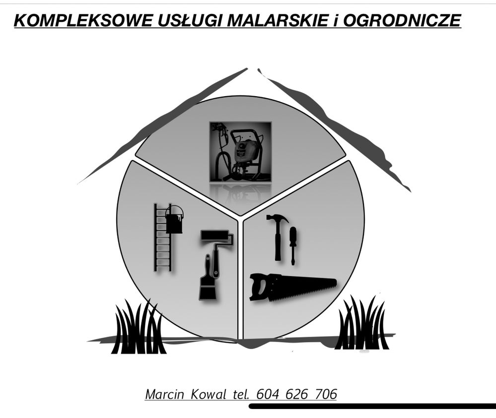 Malowanie ścian w tym natryskowo, gladzie, ukladanie paneli