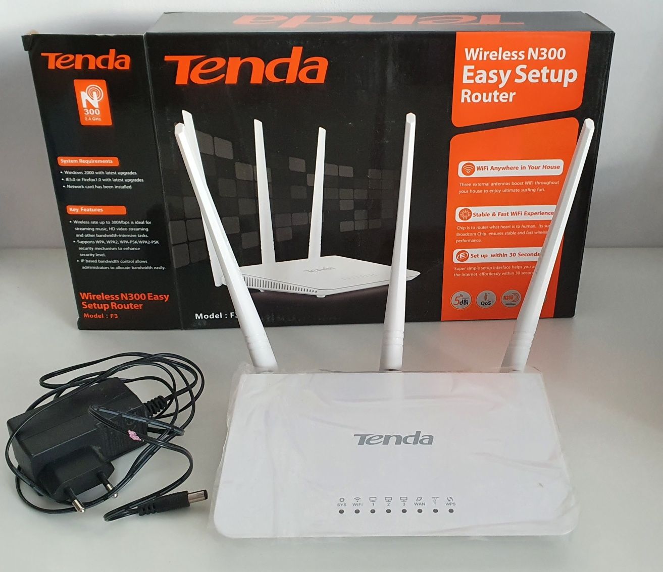 Router WiFi Tenda N300 Model: F3