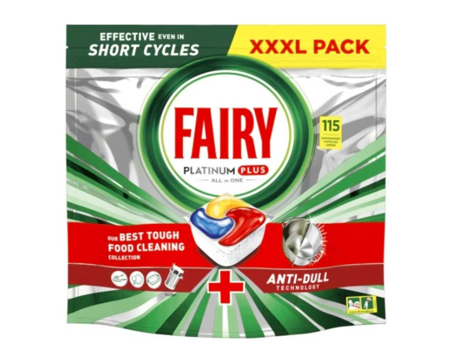 Kapsułki Fairy Platinum Plus All In One 115 szt. XXXL Kostki Tabletki