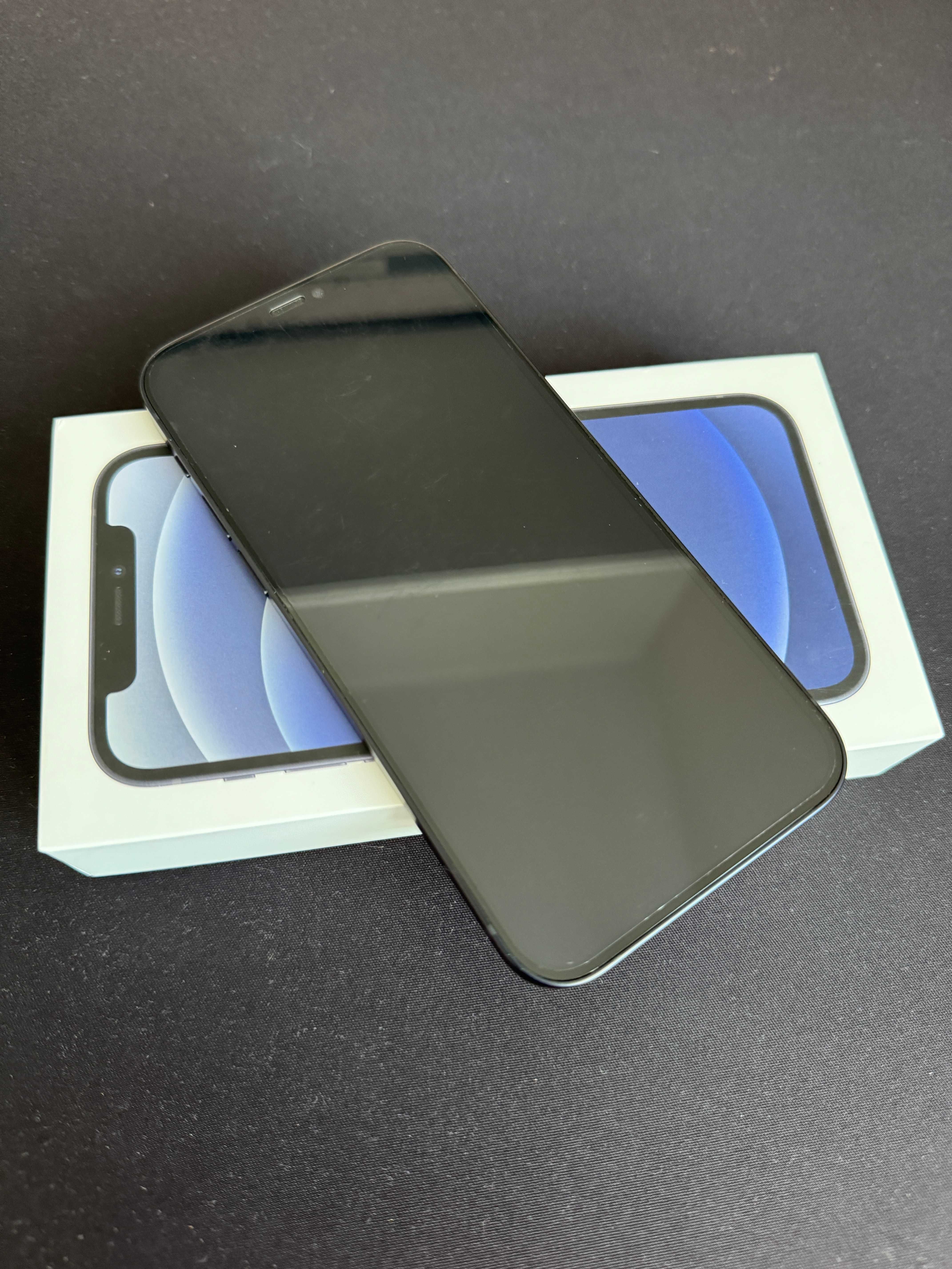 iPhone 12 64 GB Space Grey, czarny, stan idealny