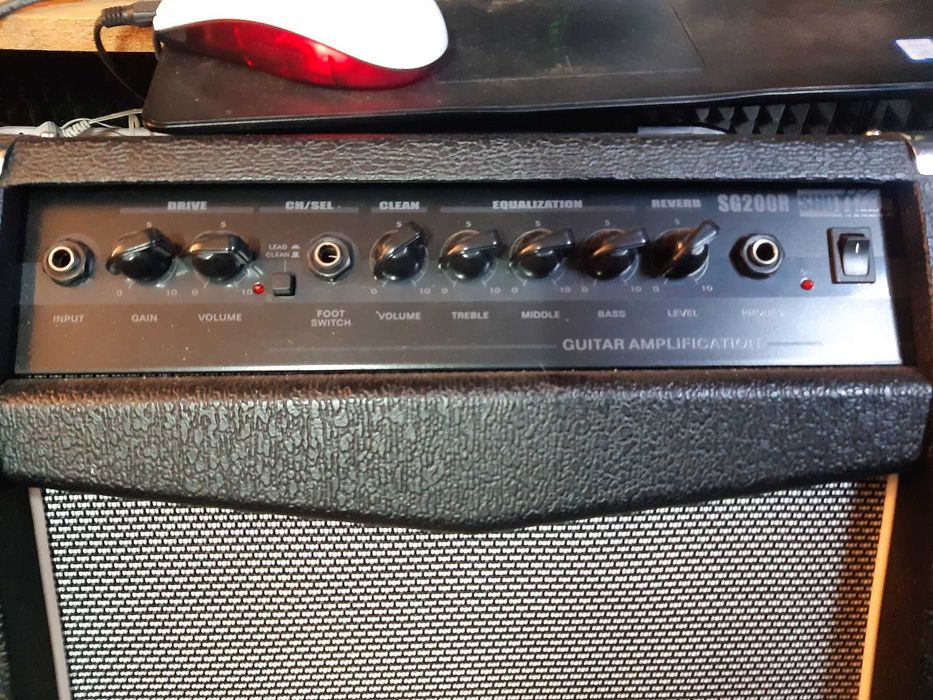 Wzmacniacz gitara 25W Analogowy Reveb Sprężynowy 2 kanały Clean/Fuzz