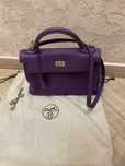 Hermès Kelly II Retourne 35 aus lila Togo Dunkelviolett