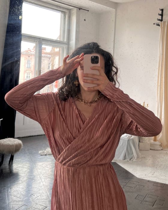 Сукня міді плісе