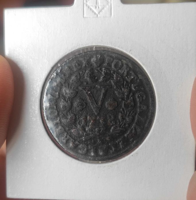 Moeda V Réis 1738 DEI GRATIA - Monarquia