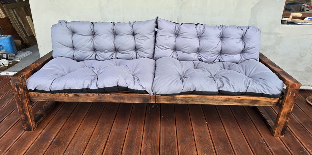 Kanapa ogrodowa z drewna duża