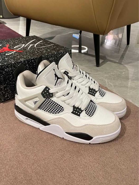 Buty meskie Mokasyny Jordan_4_Retro_military_black R.46