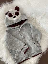 Sweterek Reserved szary Panda r. 86