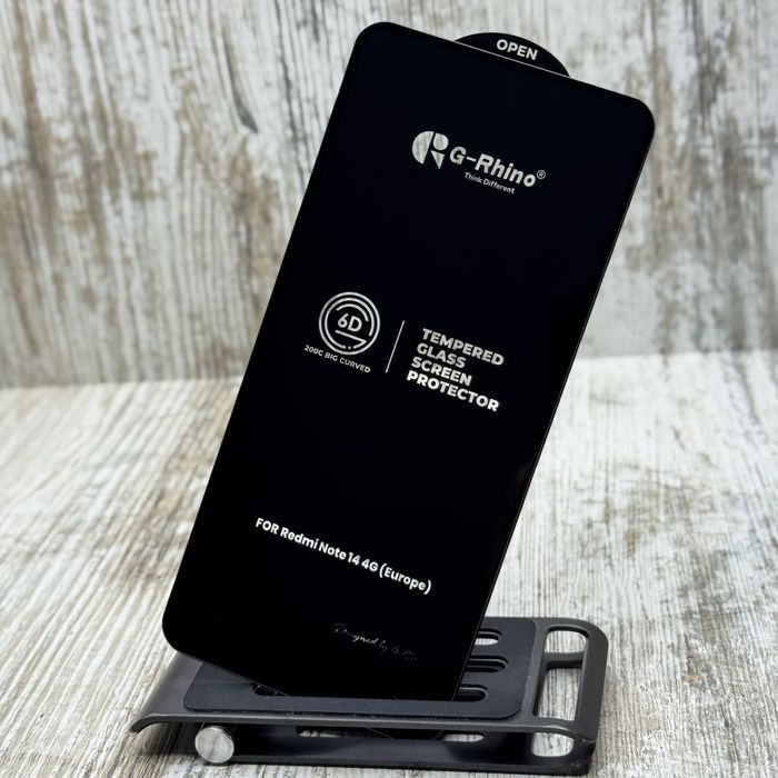 Преміальне захисне скло G-Rhino 6D на Xiaomi Redmi Note 14 4G Стекло