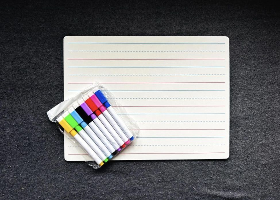 Tablica suchościeralna + Pisaki