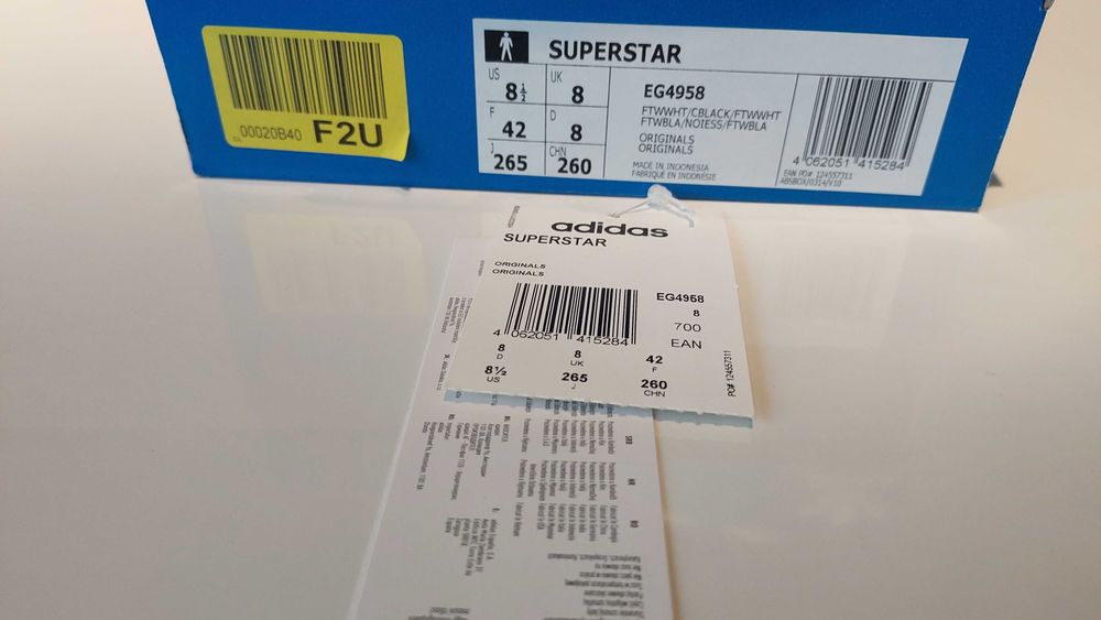 Buty Adidas Superstar Originals rozm. 42 , rozm .8