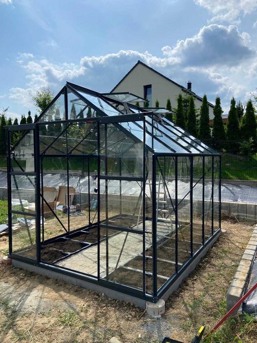 Aluminiowa Szklarnia  szkło hartowane  Duża Wysoka - PROMOCJA, Dostawa