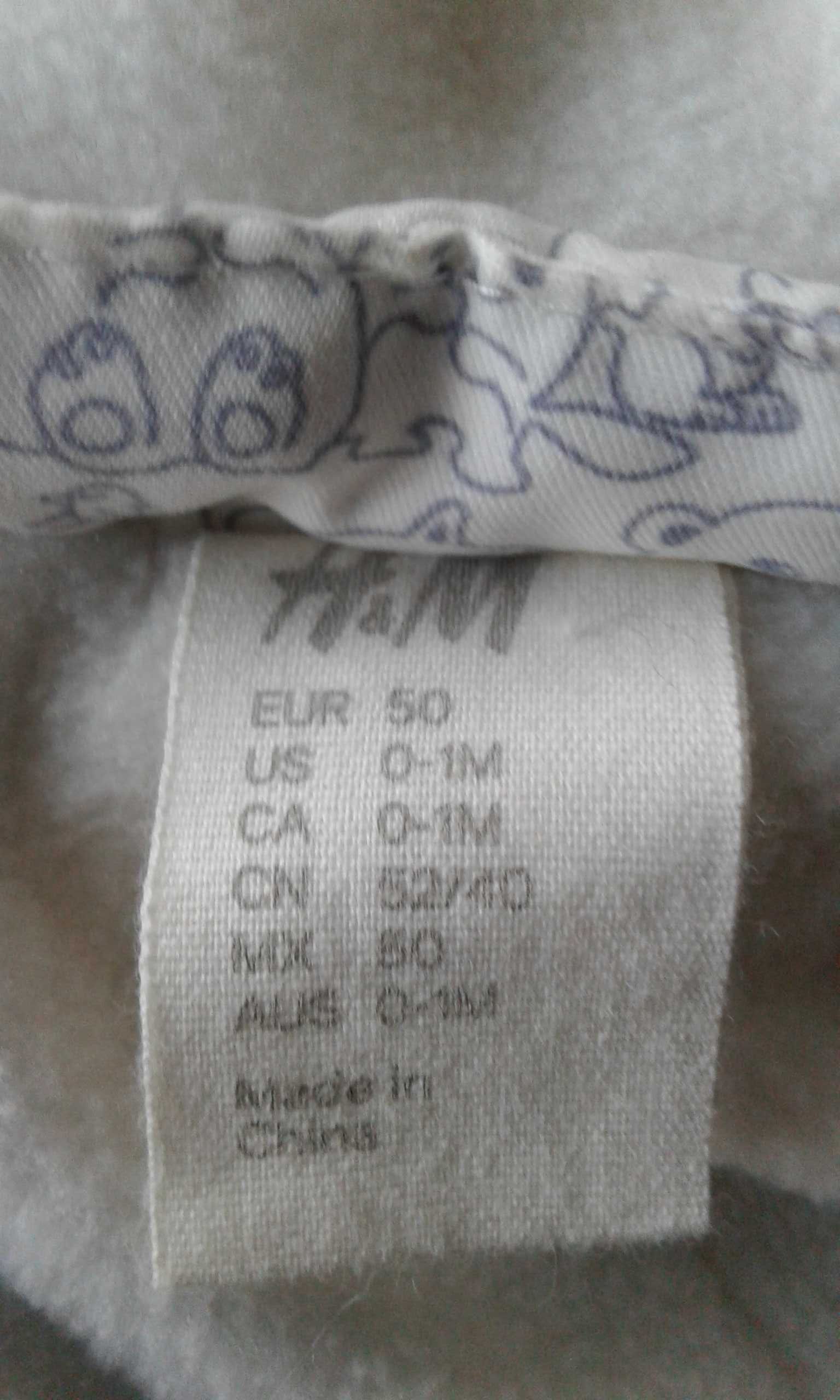 Тёплый комбинезон для новорожденных на еврозиму h&m 0-1 месяц унисекс
