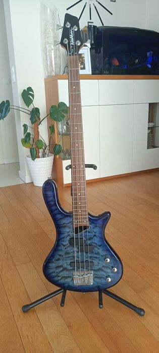 Gitara basowa Washburn T14 transparent blue
