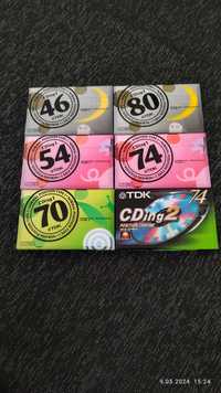 6 x TDK CDing 1 46, 54, 70, 74, 80. CDing 2 74. Folia. NOS. Japan.