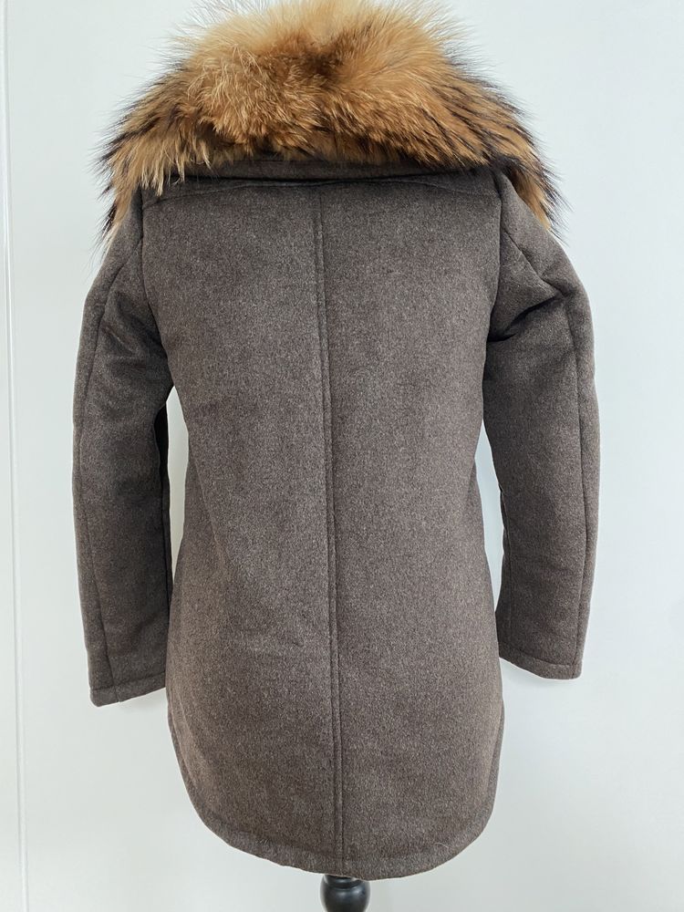 Nowa kurtka Ochnik XS wełna + futro naturalne z jenota