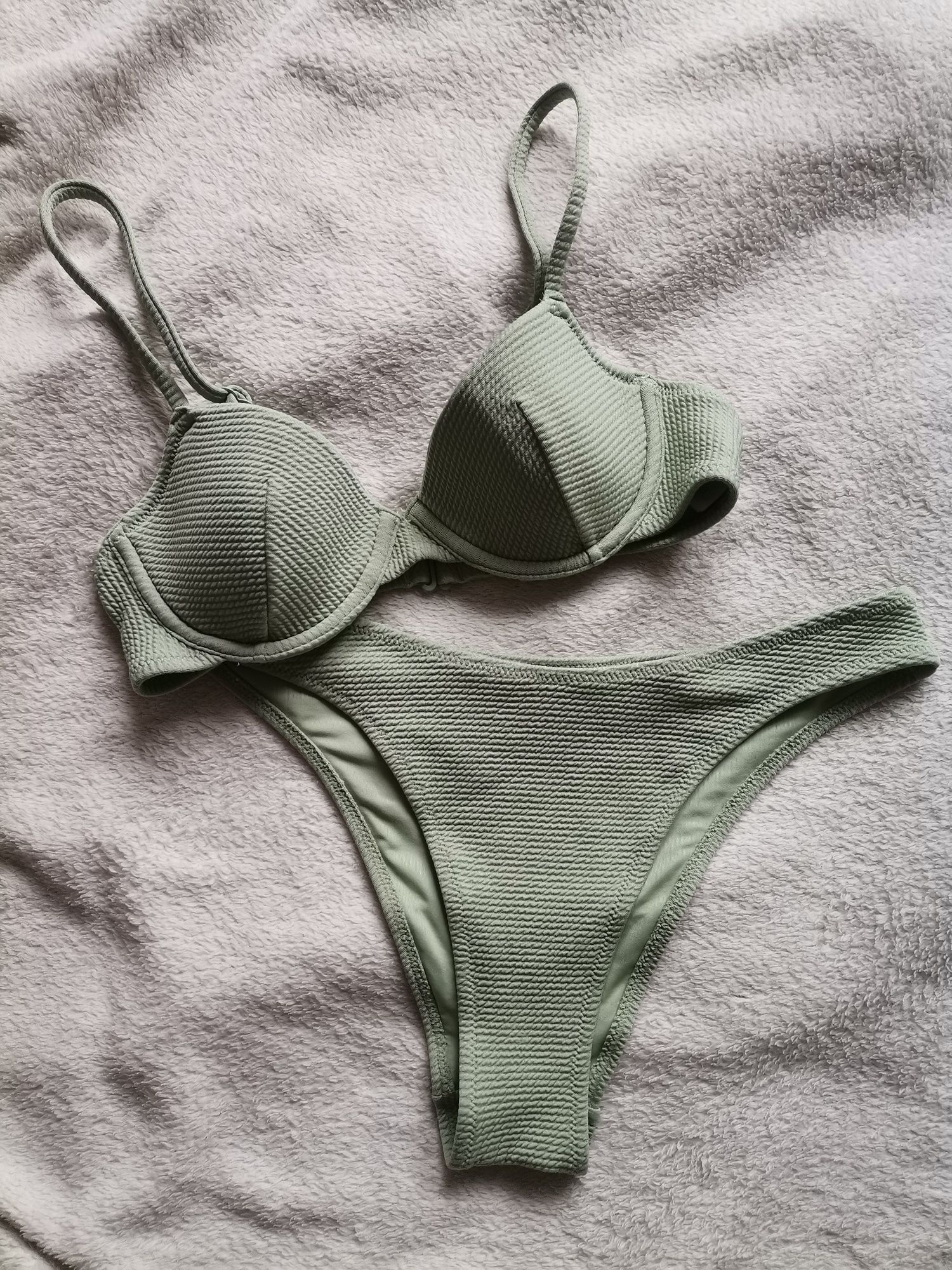 miętowe bikini strój kąpielowy 70B xs H&M