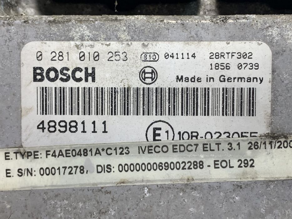 Блок управления двигателя Iveco EuroCargo 2 5.9DCI 0281010253 BOSCH