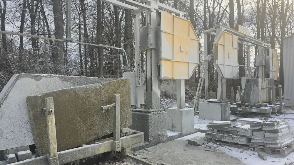 Slaby granitowe szare, usługowe cięcie bloków.