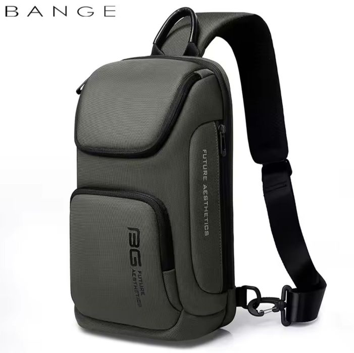 Фірмовий рюкзак-сумка слінг BANGE BG-7565 Green(зелений), бренд, новий