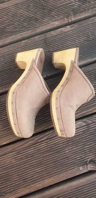 Drewniaki Klapki Skóra  UGG 38,5
