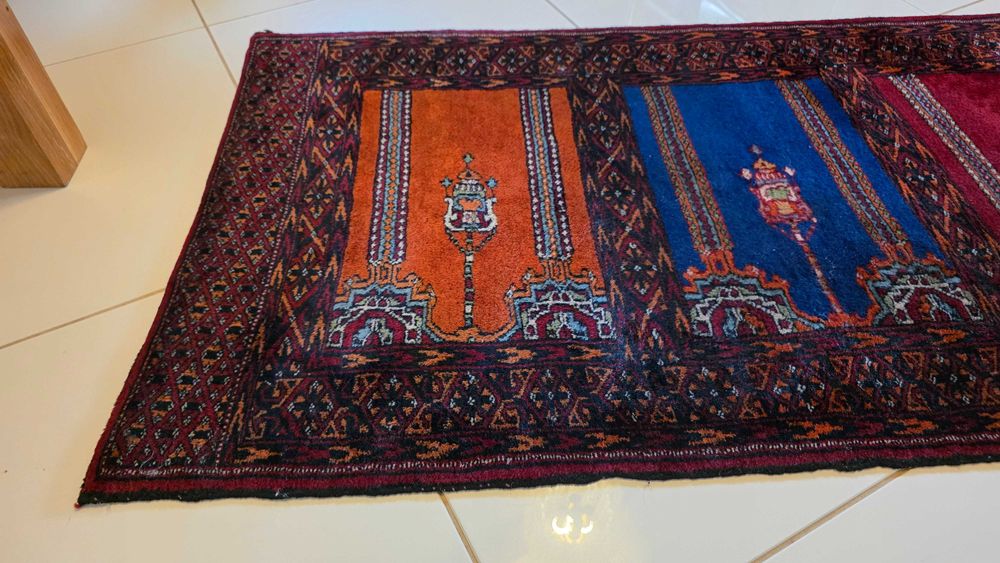 Ręcznie tkany dywan wełniany 220/66