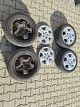 Felgi stalowe strukturalne 5x110r15  z nowymi oponami i kolpakami Opel
