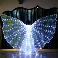 Asas de borboleta com luzes para Dança do Ventre/Oriental, cor branca