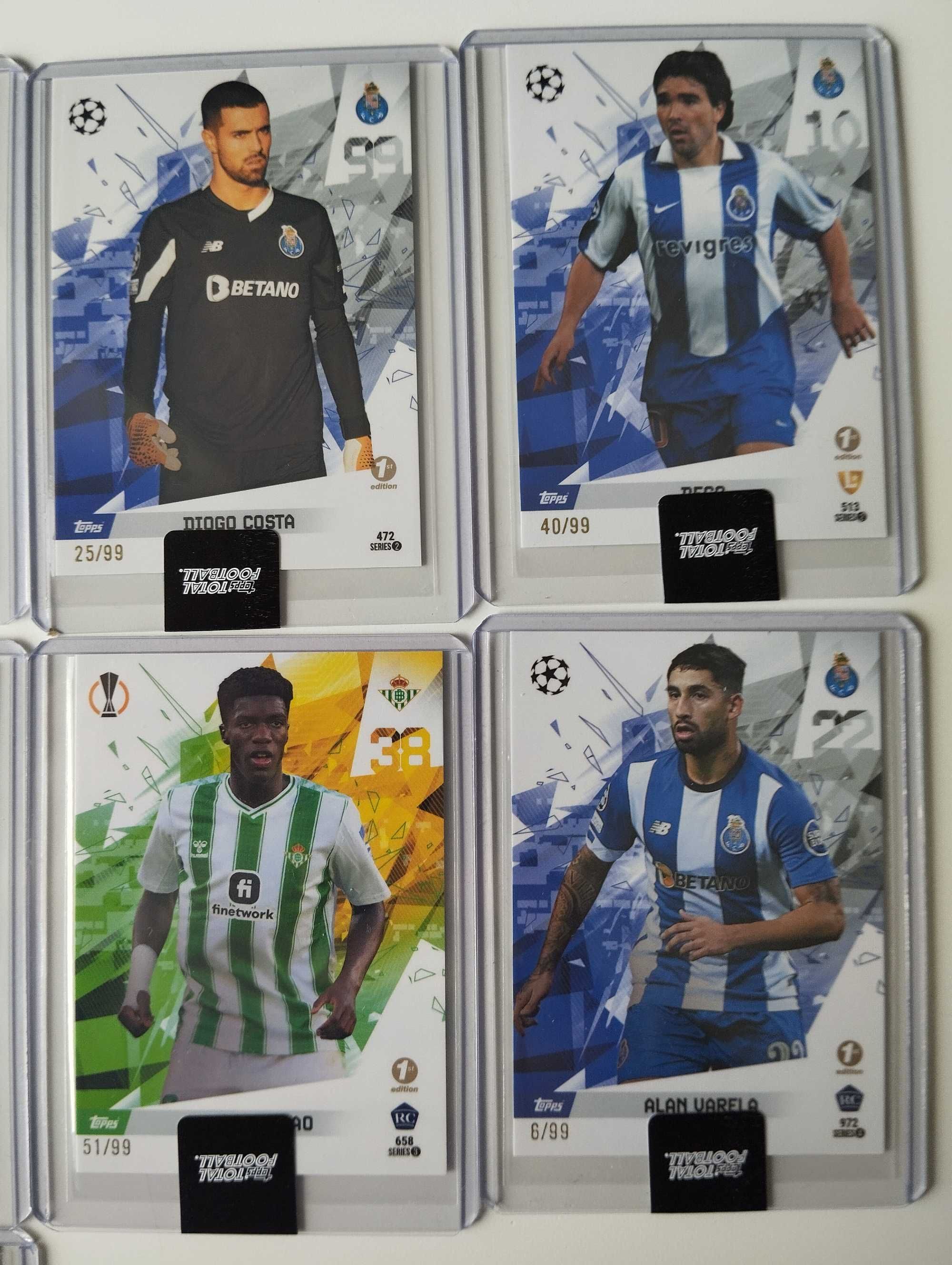 Cartas Topps total football numeradas