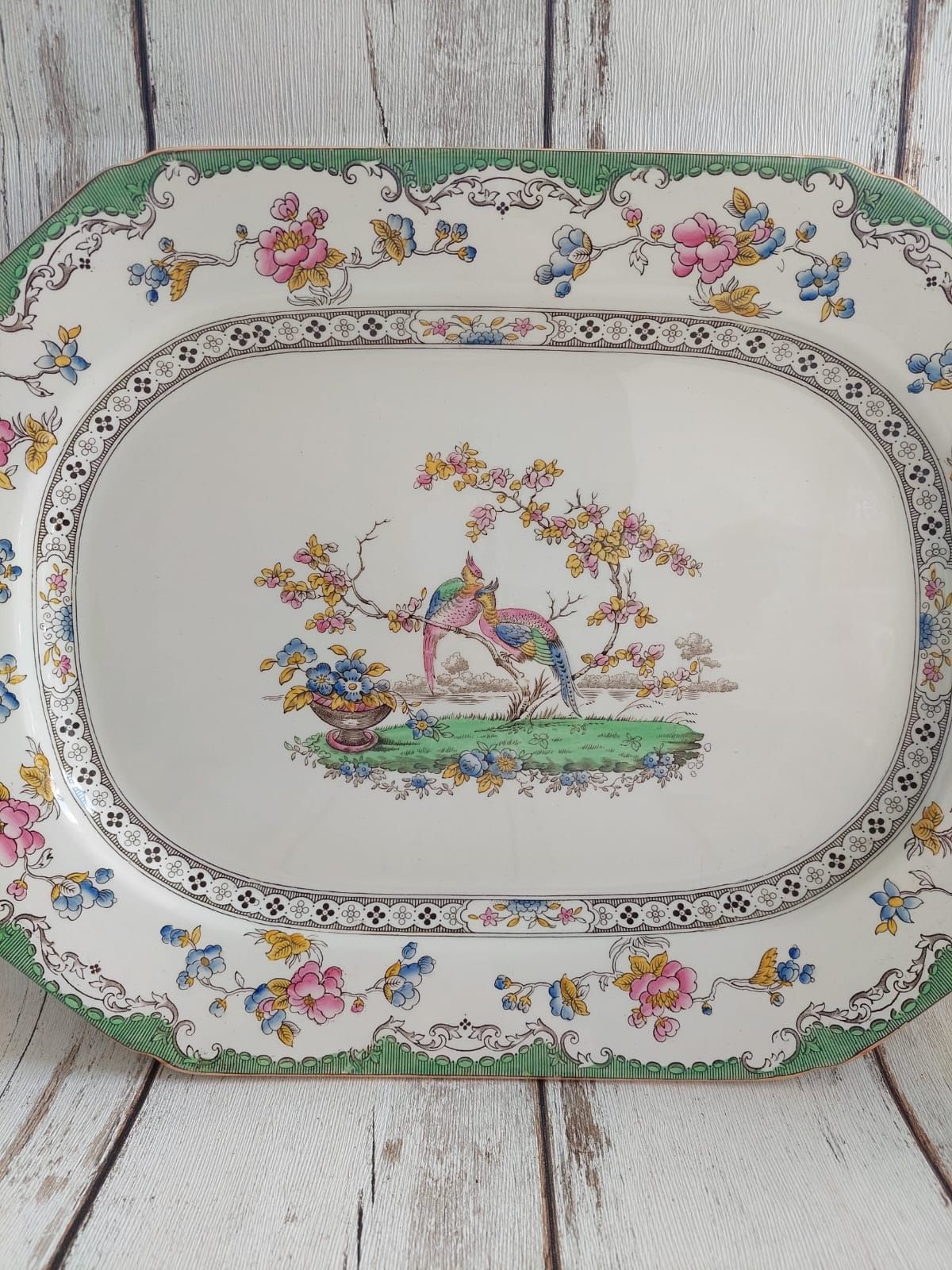 Półmisek ogromny, sygnowany Copeland Spode England Starusieńka porcela