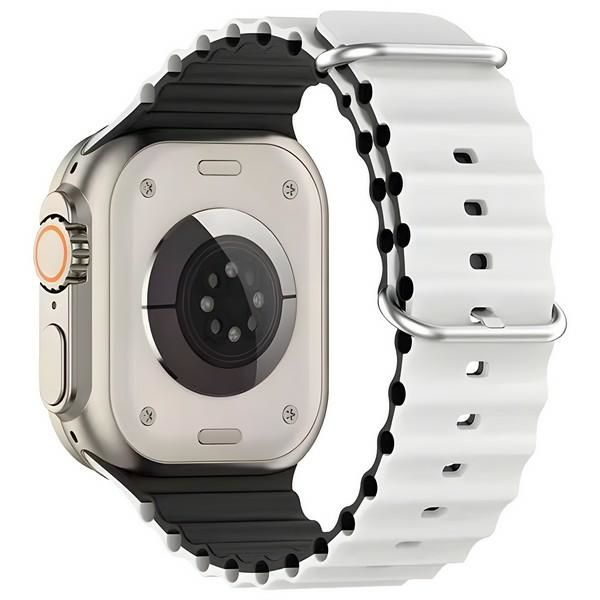 Beline pasek Apple Watch Silicone Waves38/40/41mm biało-czarny /white