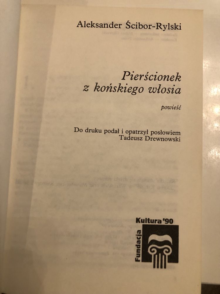 Aleksander Ścibor - Rylski. Pierścionek z końskiego włosia