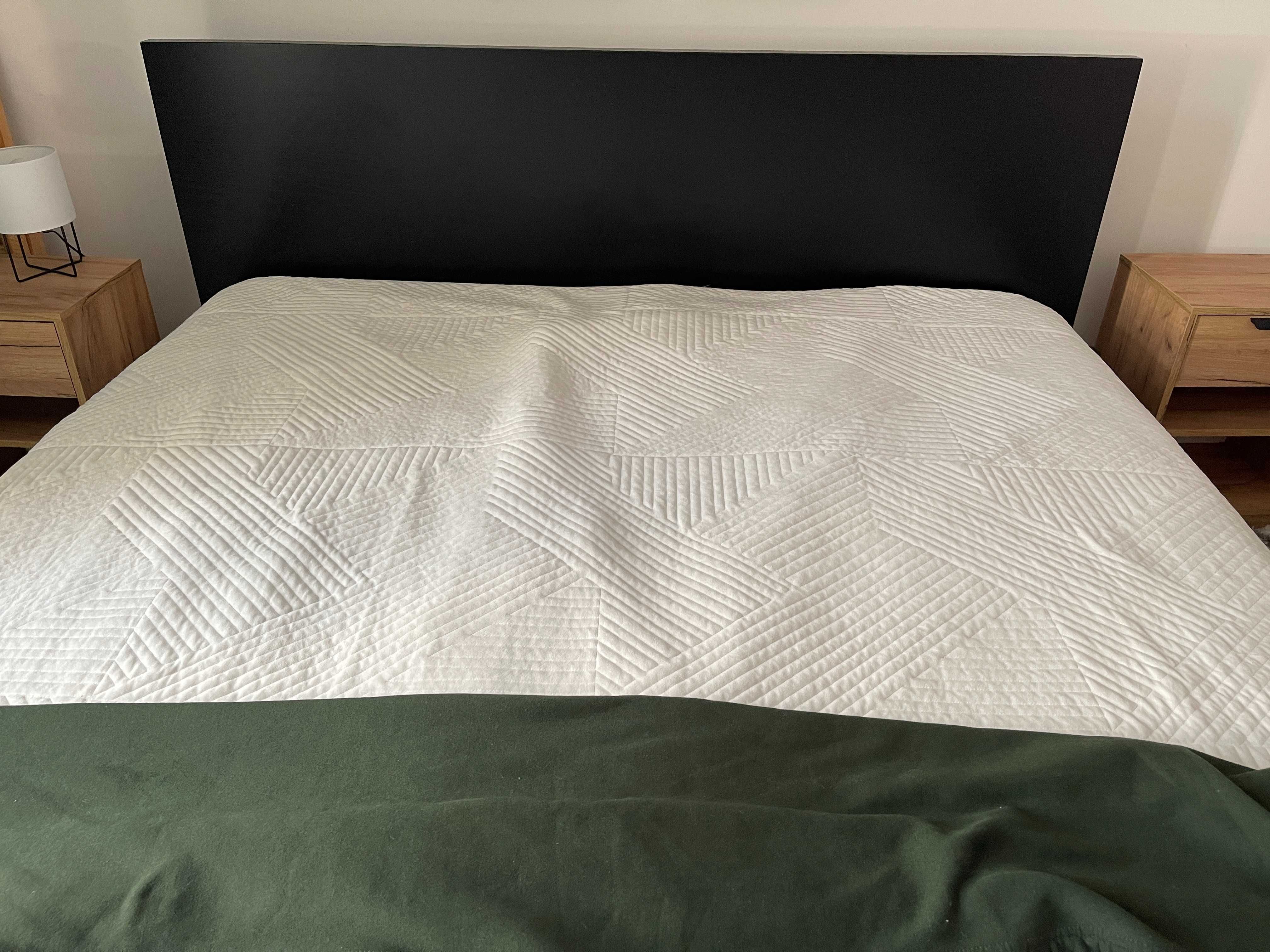 Rama lóżko z 4 szufladami, 180x200, IKEA MALM czarne