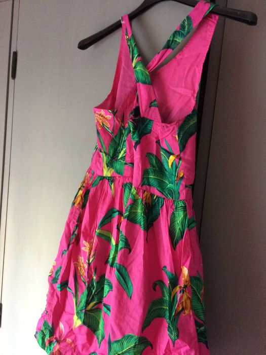 Vestido rosa com Flores